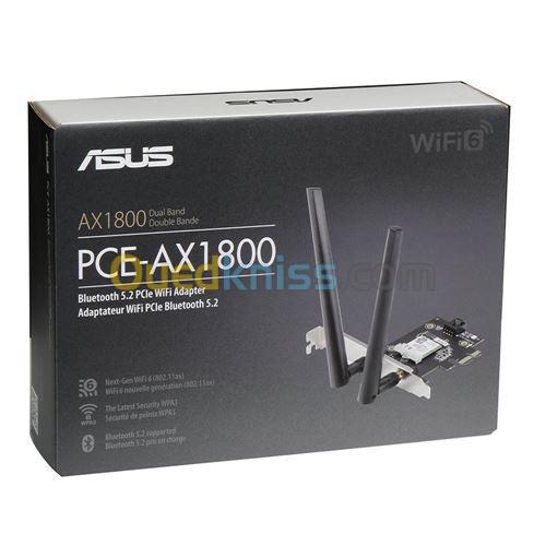 ASUS PCE-AX1800  Carte PCI Express Wi-Fi 6 AX1800 - AX1201 + AX574 avec Bluetooth 5.2