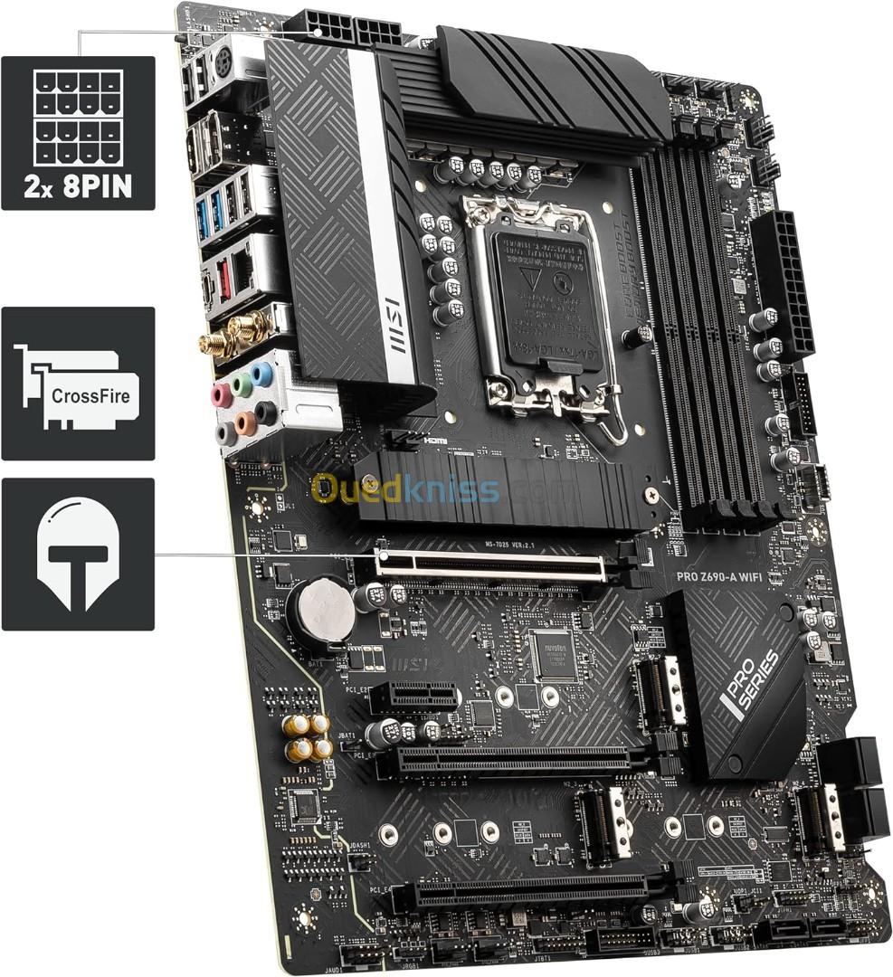 MSI PRO Z690-A WI-FI  ATX Socket 1700 - 4x DDR5 - M.2 PCIe 4.0 USB 3.2 PCI-Express 5.0 16x