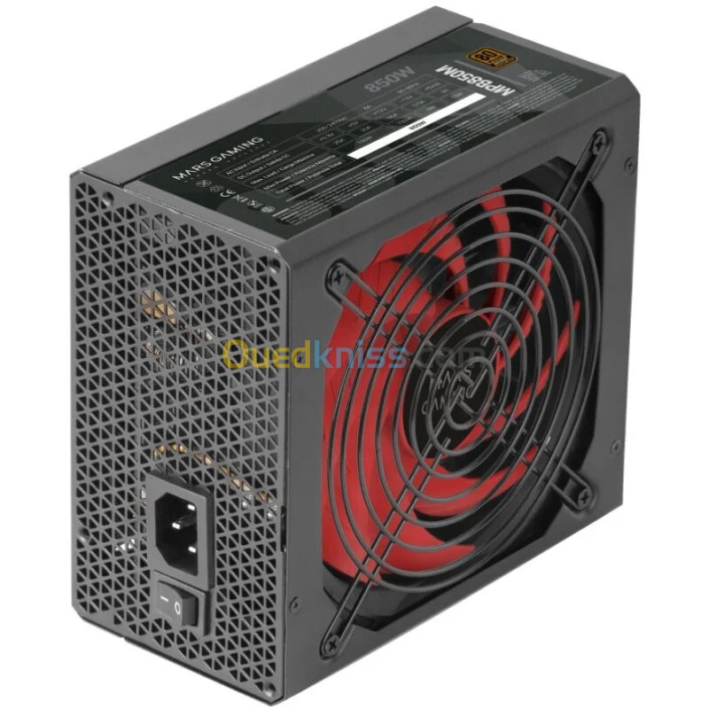 Mars Gaming MPB850M - ALIMENTATION 850W - MODULAIRE - 80 PLUS Bronze - ATX 3.0 - Black