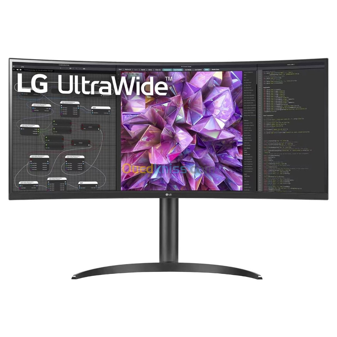 ECRAN LG 34WQ75C - ULTRAWIDE - 34" WQHD 2K - CURVED - IPS - 5MS - USB-C -AJUSTABLE -HAUT-PARLEURS