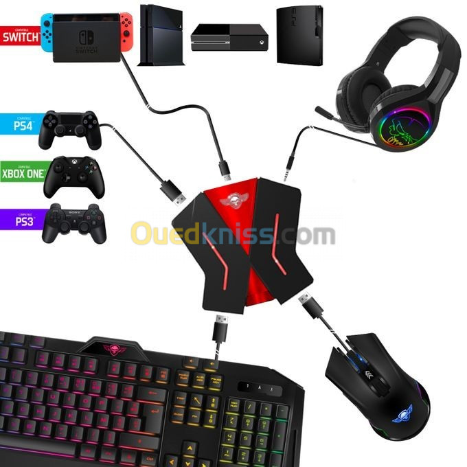 Adaptateur clavier souris convertisseur de contrôleur de manette de jeu  pour PS4 PS3 Xbox One Nintendo Switch accessoires de jeu FPS - Cdiscount