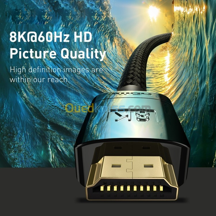 Baseus  câble HDMI 8K vers HDMI 8K HD  - 1 m