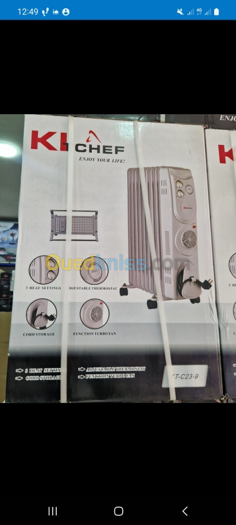 bain d'huile Kitchef 9 éléments Ventilé 