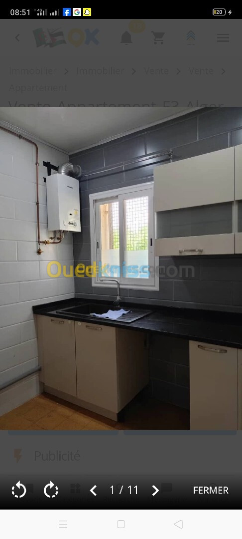 Vente Appartement F3 Alger El biar