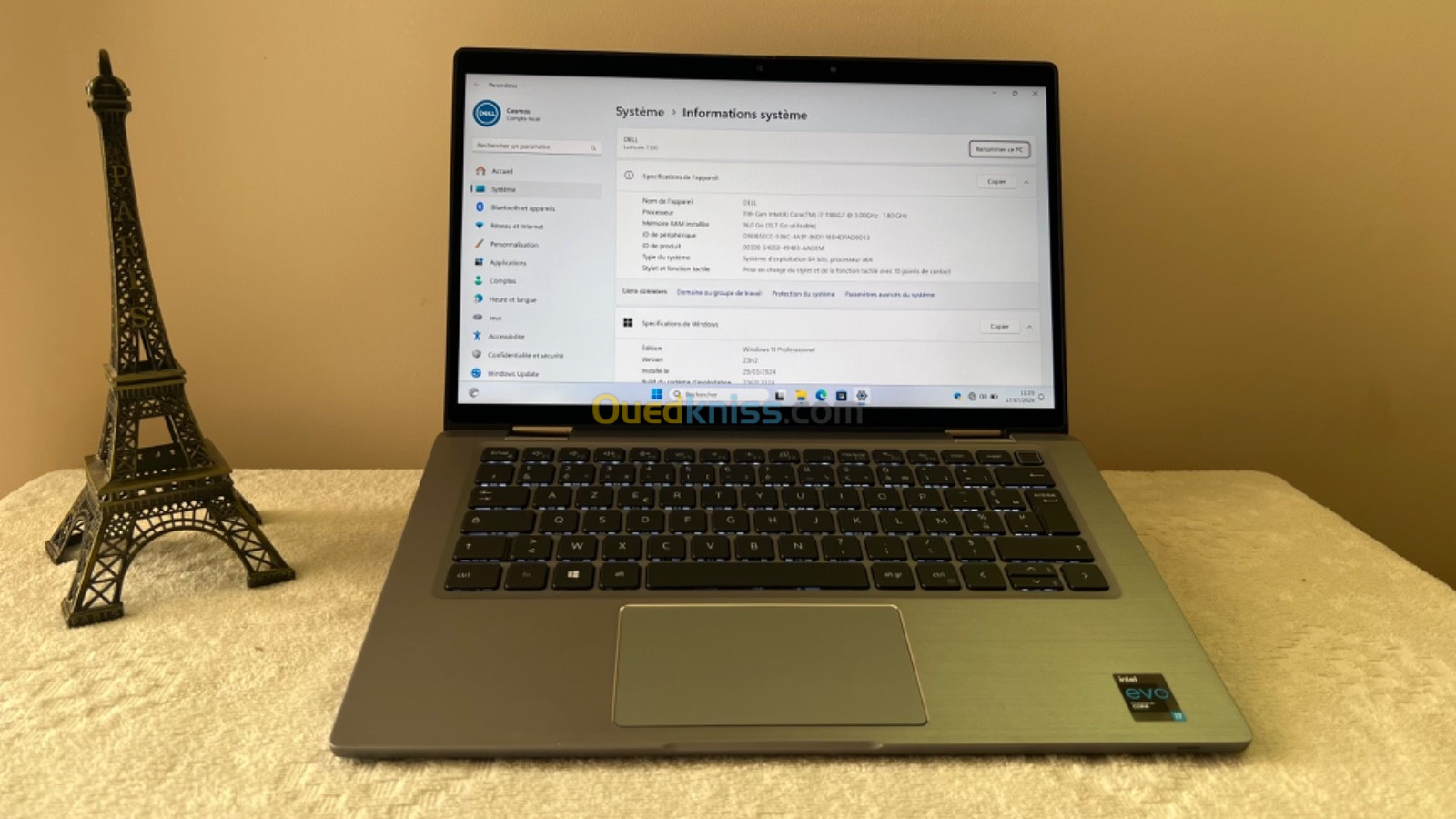 Latitude 7520 i7 11th 16gb 512ssd écran 360 tactile avec chargeur