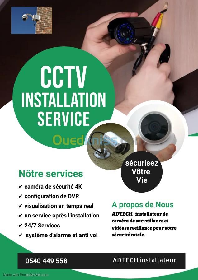 Installation caméra de surveillance et système d'alarme 