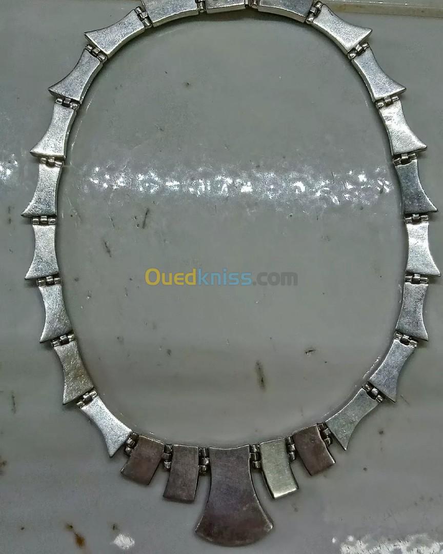 Collier argent Mexico 950 et pierres naturelles.