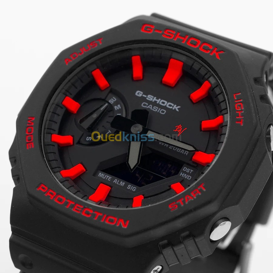 Montre Casio G-Shock Noir fond noir et rouge