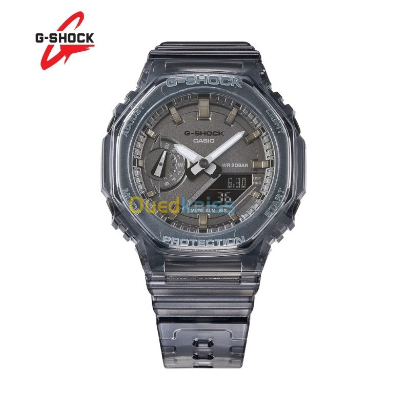 Montre Casio G-Shock Gris transparant Fond Noir   