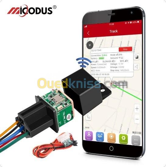 جهاز تتبع للسيارات GPS 2G MiCODUS MV730 9-90V يقطع الوقود عن بعد, يكشف وضع المفتاح والاهتزاز.