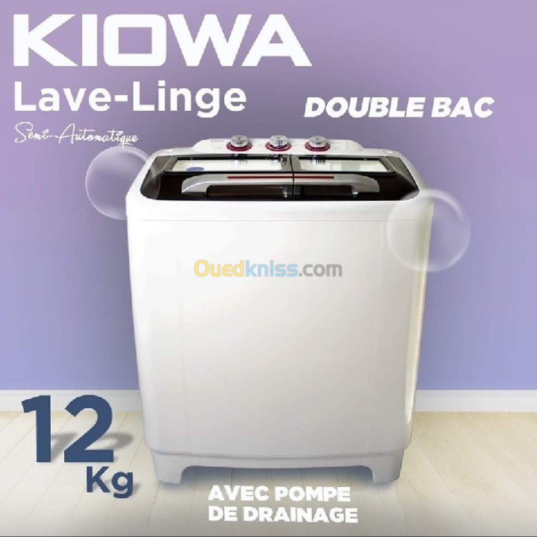 Machine A Laver KIOWA 12kg ( 2 Bacs ) 