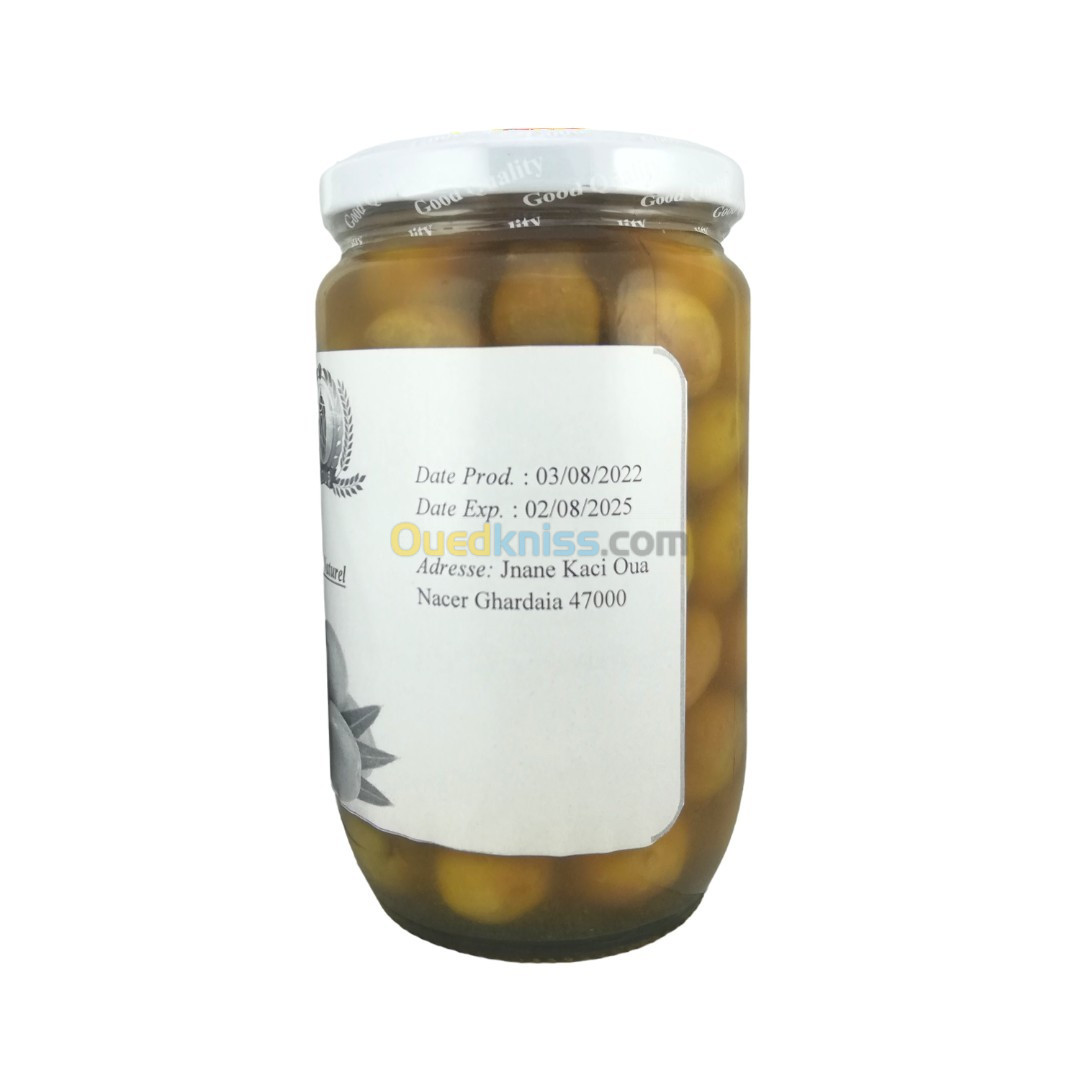 Olive Verte Nature sans Additives Artificielle & Sans Conservateur 400Gr