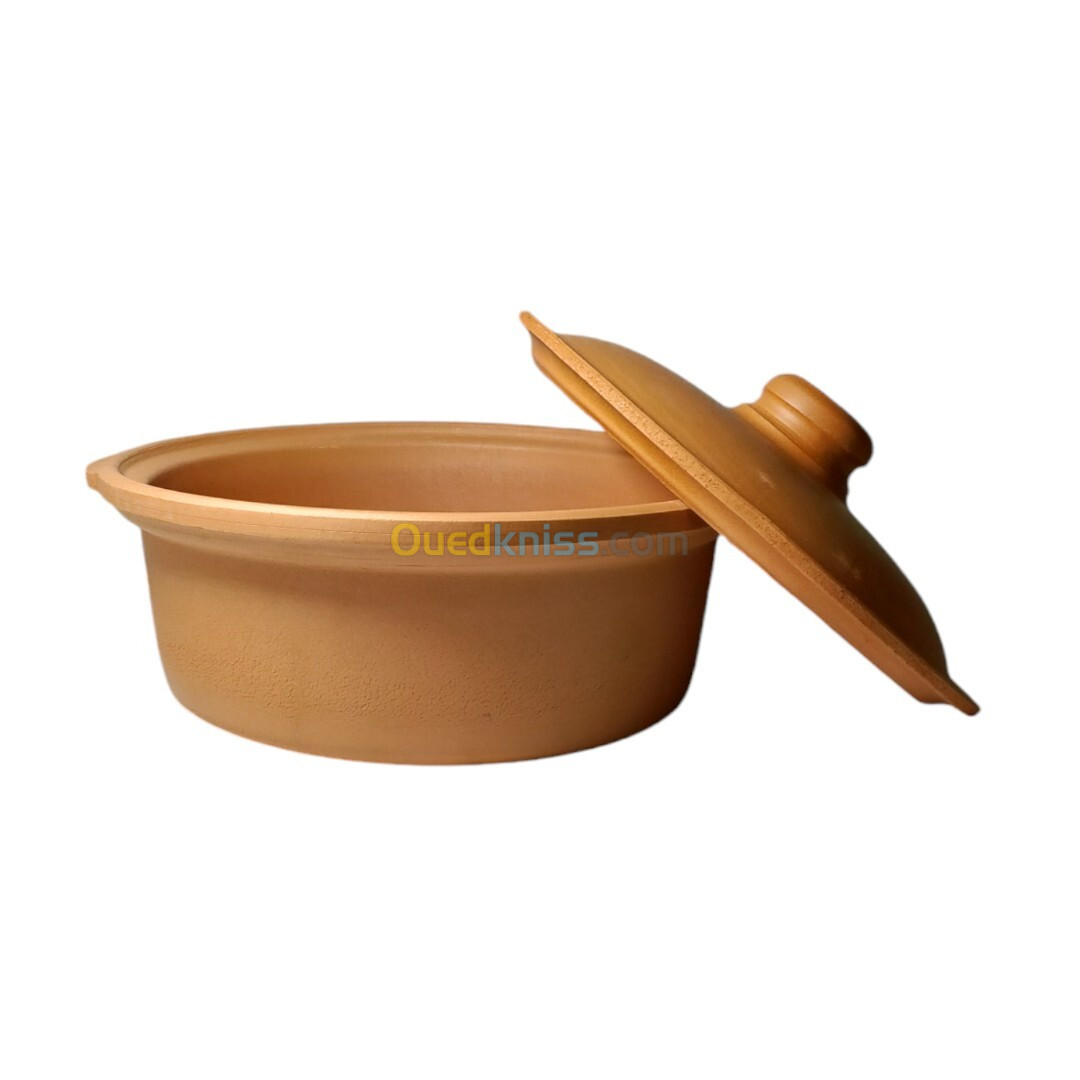 Tajine fabriqué en argile idéale pour préparer  les plats traditionnel algérienne 24.3 x 9 cm  