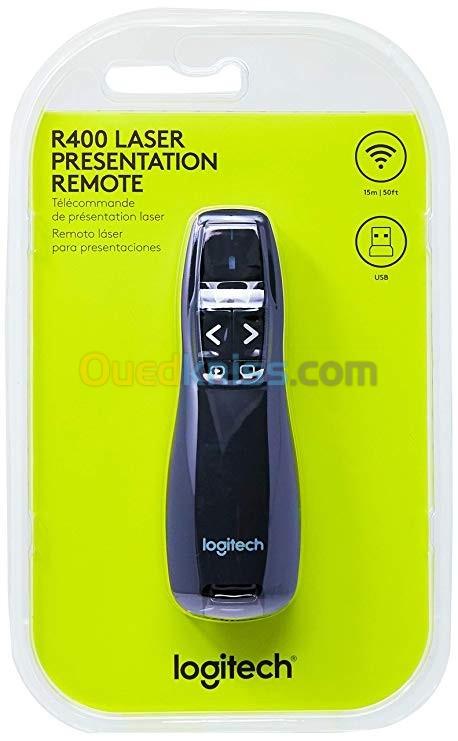 Logitech - Pointeur laser rouge - R400 - Télécommande de Présentation pour  Ordinateur Portable