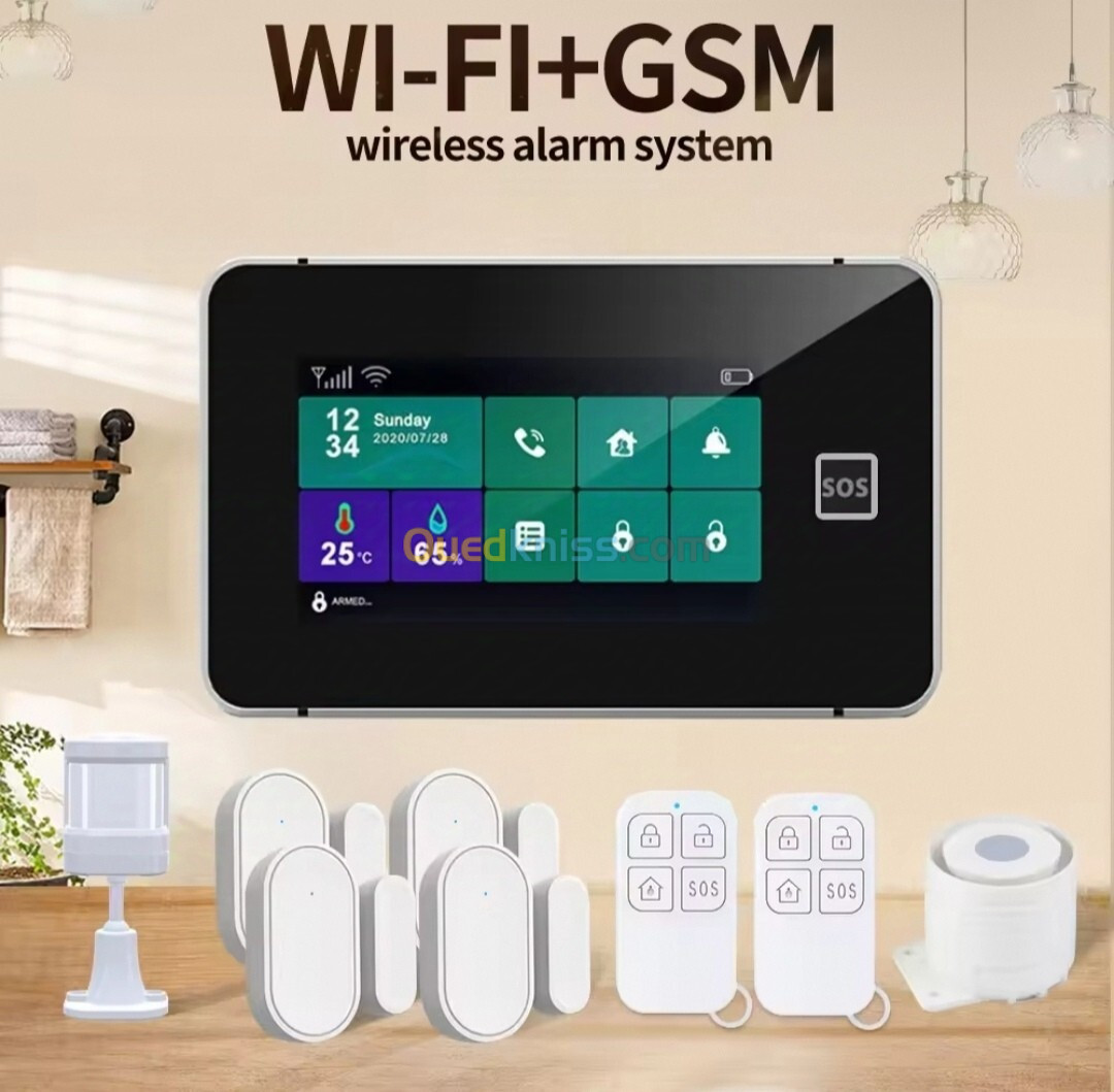 Système d'alarm GSM Wifi 2024 tactile Garantie 12 mois جهاز انذار ضد السرقة 