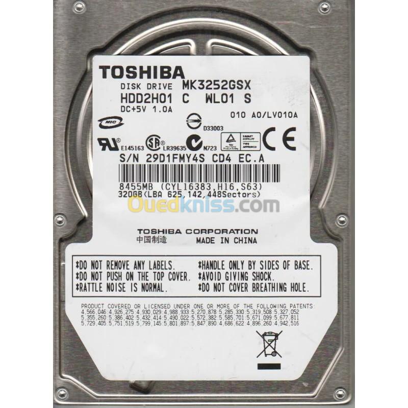 DISQUE INTERNE HDD TOSHIBA 320GB 2.5'