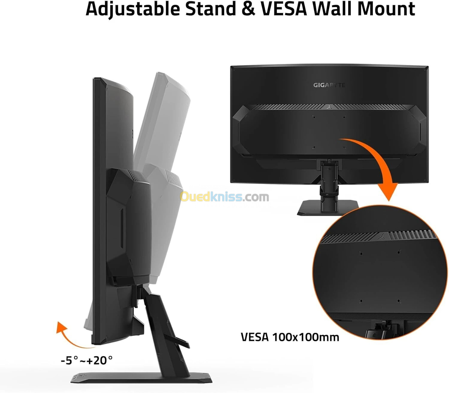 MONITEUR GIGABYTE GS32QC 31.5" QHD 165HZ 1 MS CURVED