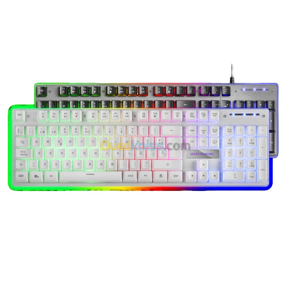 CLAVIER MARS GAMING MK220 H-MECH WHITE