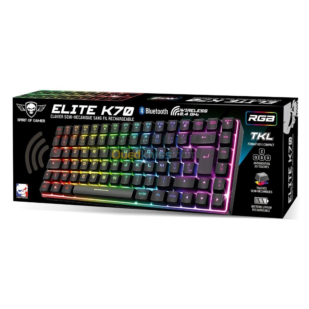 CLAVIER SPIRIT OF GAMER ELITE K70 SANS FIL RGB