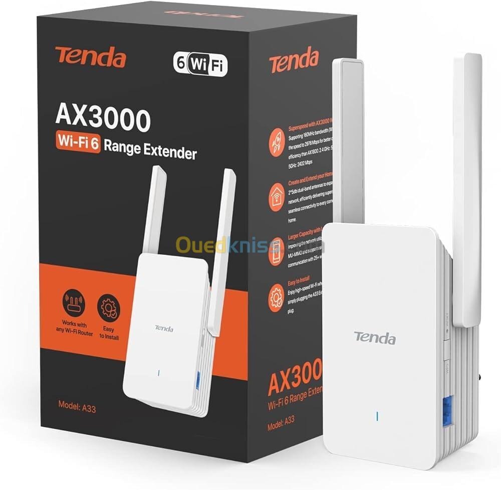 RANGE EXTENDER TENDA A33 AX3000 WIFI 6