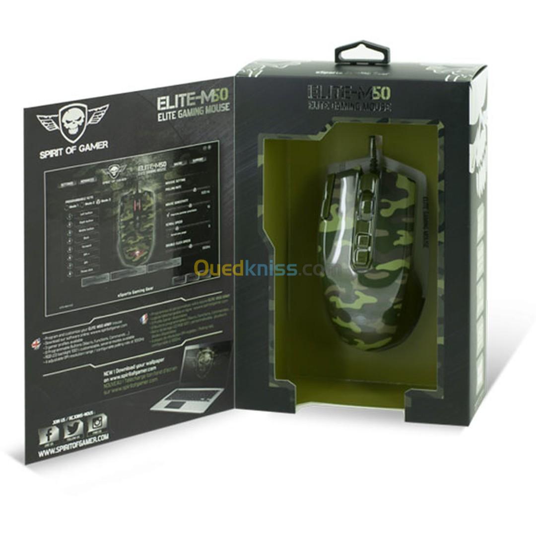 SOURIS SOG ELITE M50 ARMY| SPIRIT OF GAMER SOURIS ELITE M50 ARMY