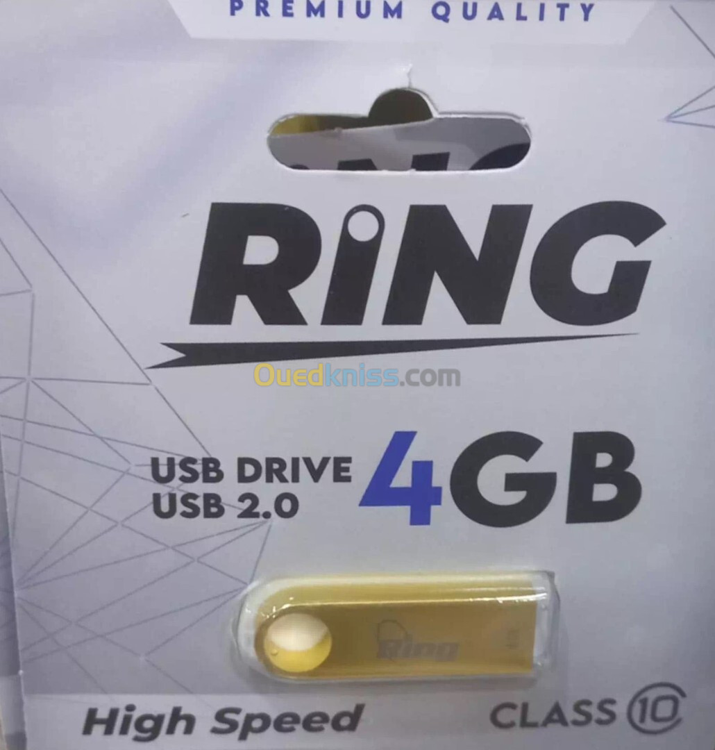 FLASH DISQUE RING 4GB 2.0 C10 GOLD