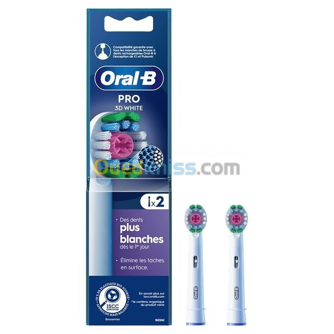 Oral B Pack de 02 Brossettes Tête de rechange - Pro Sensitive Clean