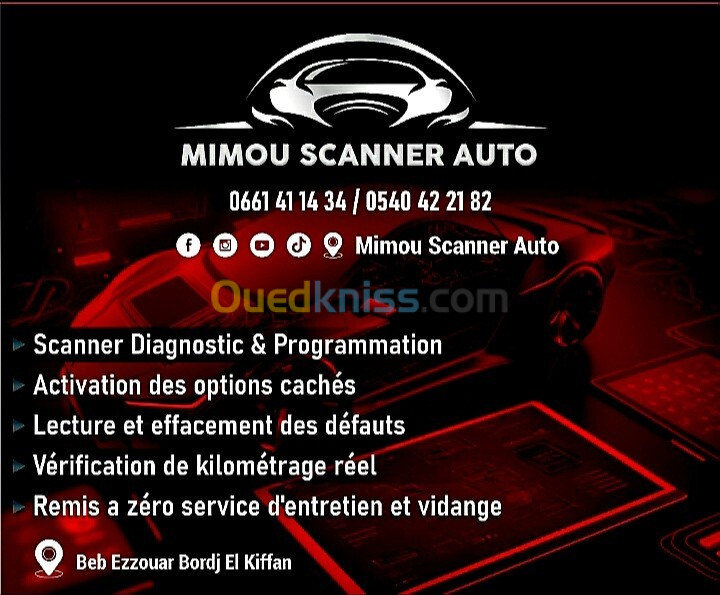 Scanner auto et Activation des options cachés à domicile 