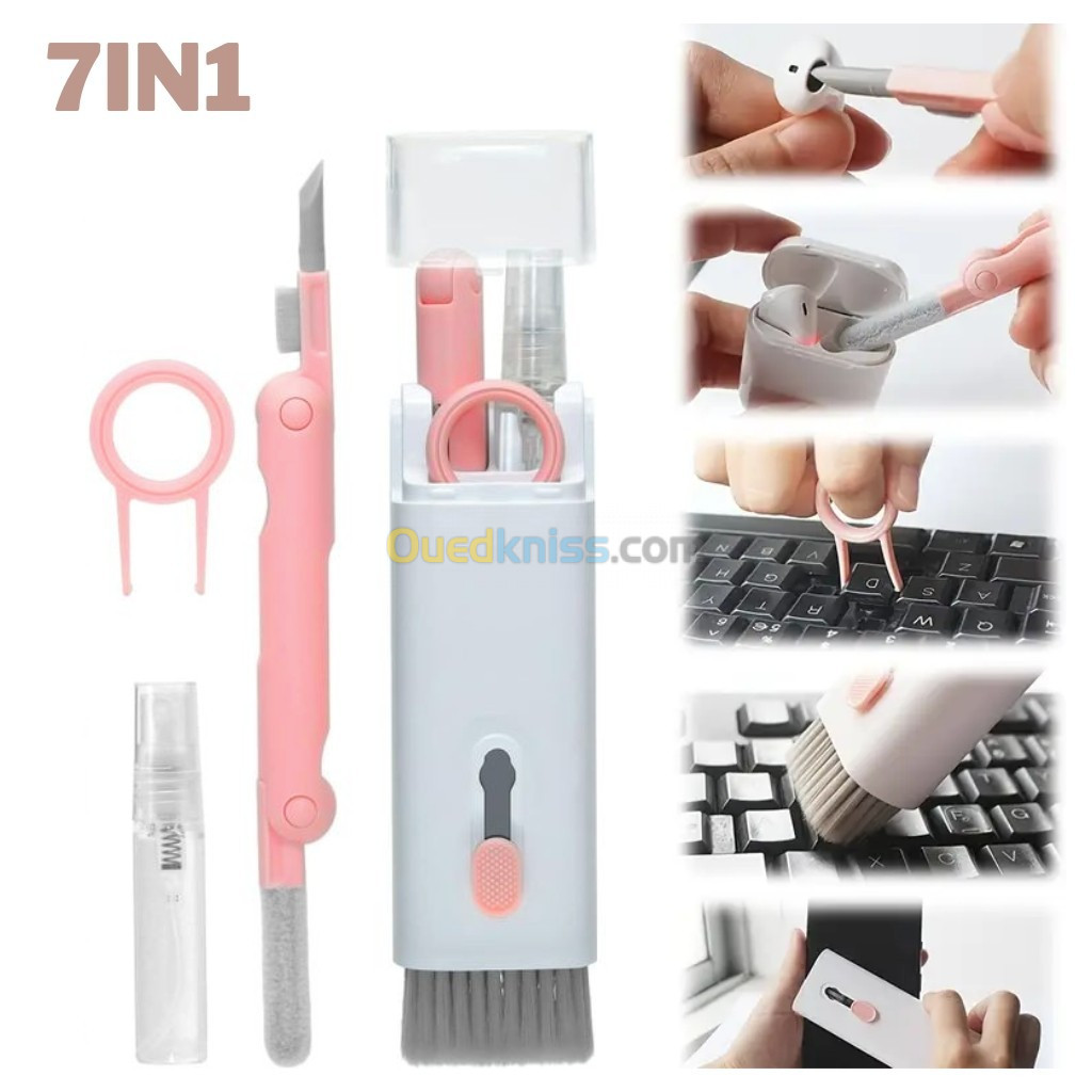 Kit de Nettoyage 7in1 Multifonction avec extracteur de Touches - مجموعة تنظيف 7 في 1 متعددة الوظائف