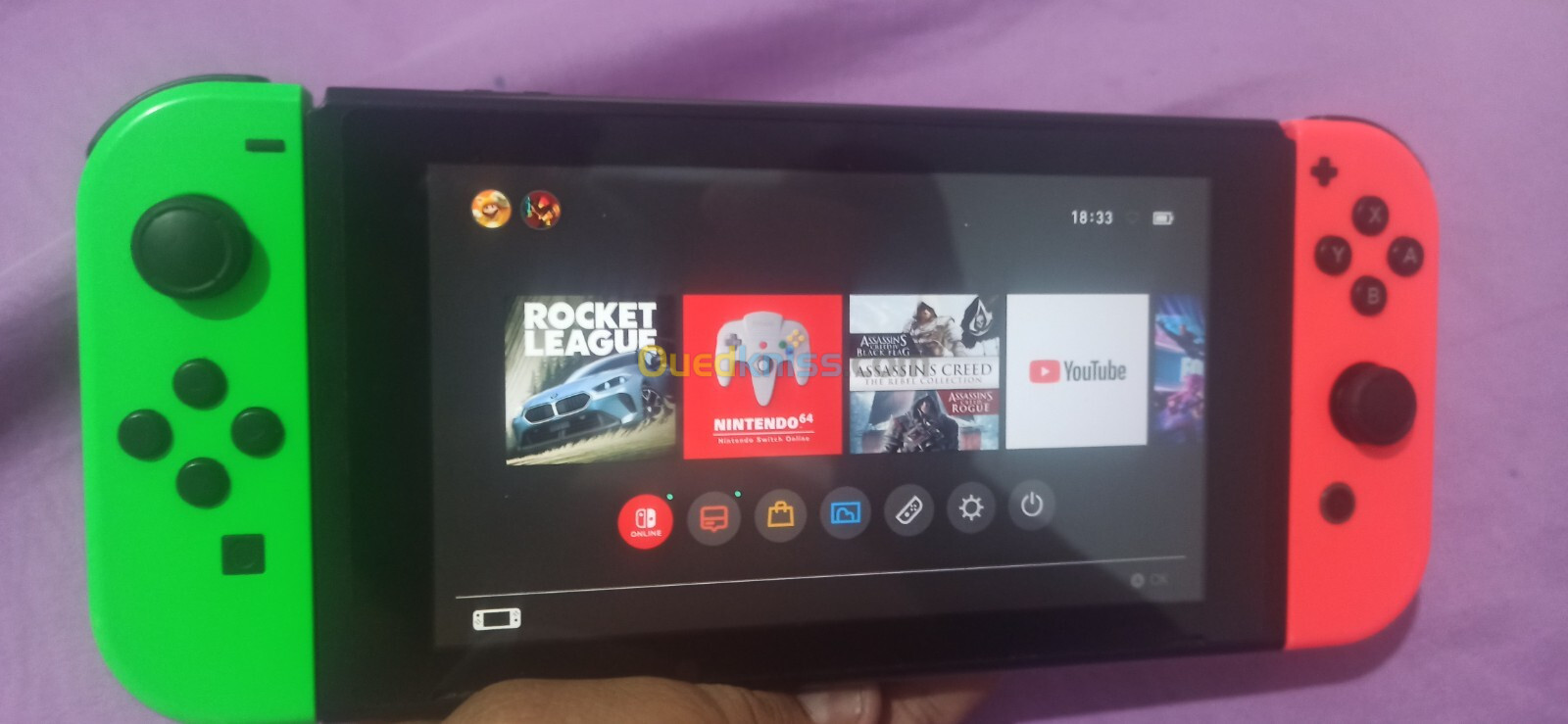 Nintendo switch en linge 