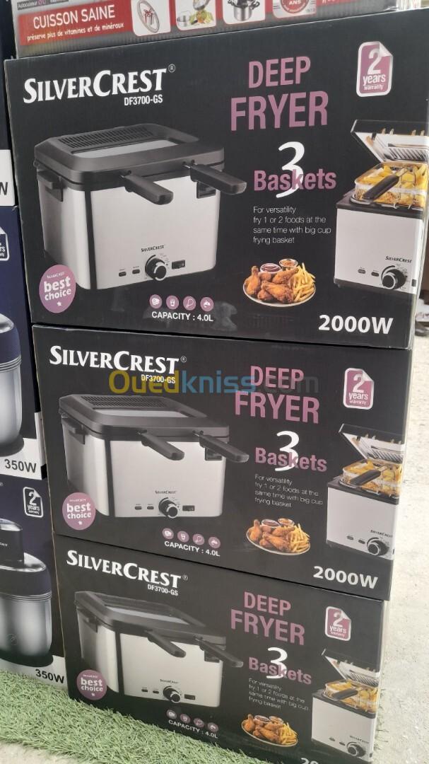 SilverCrest Friteuse en acier inoxydable, 2000 W 4 Litre 