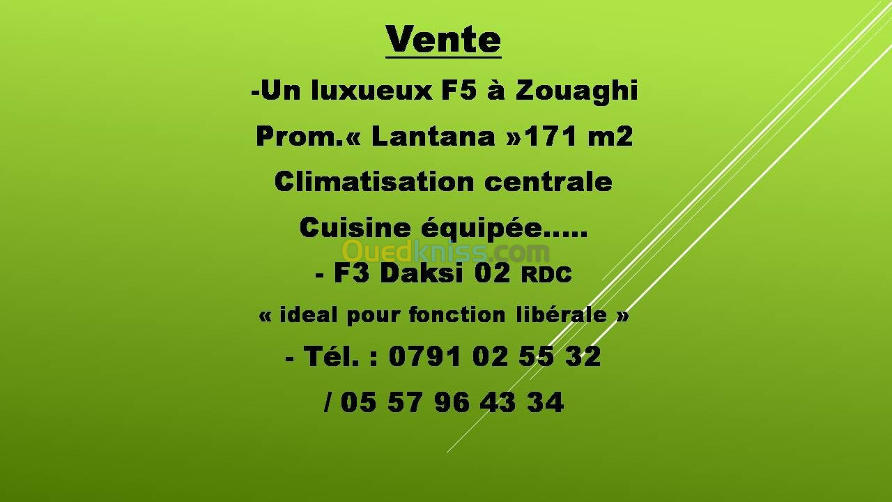 Vente Appartement F5 Constantine Constantine