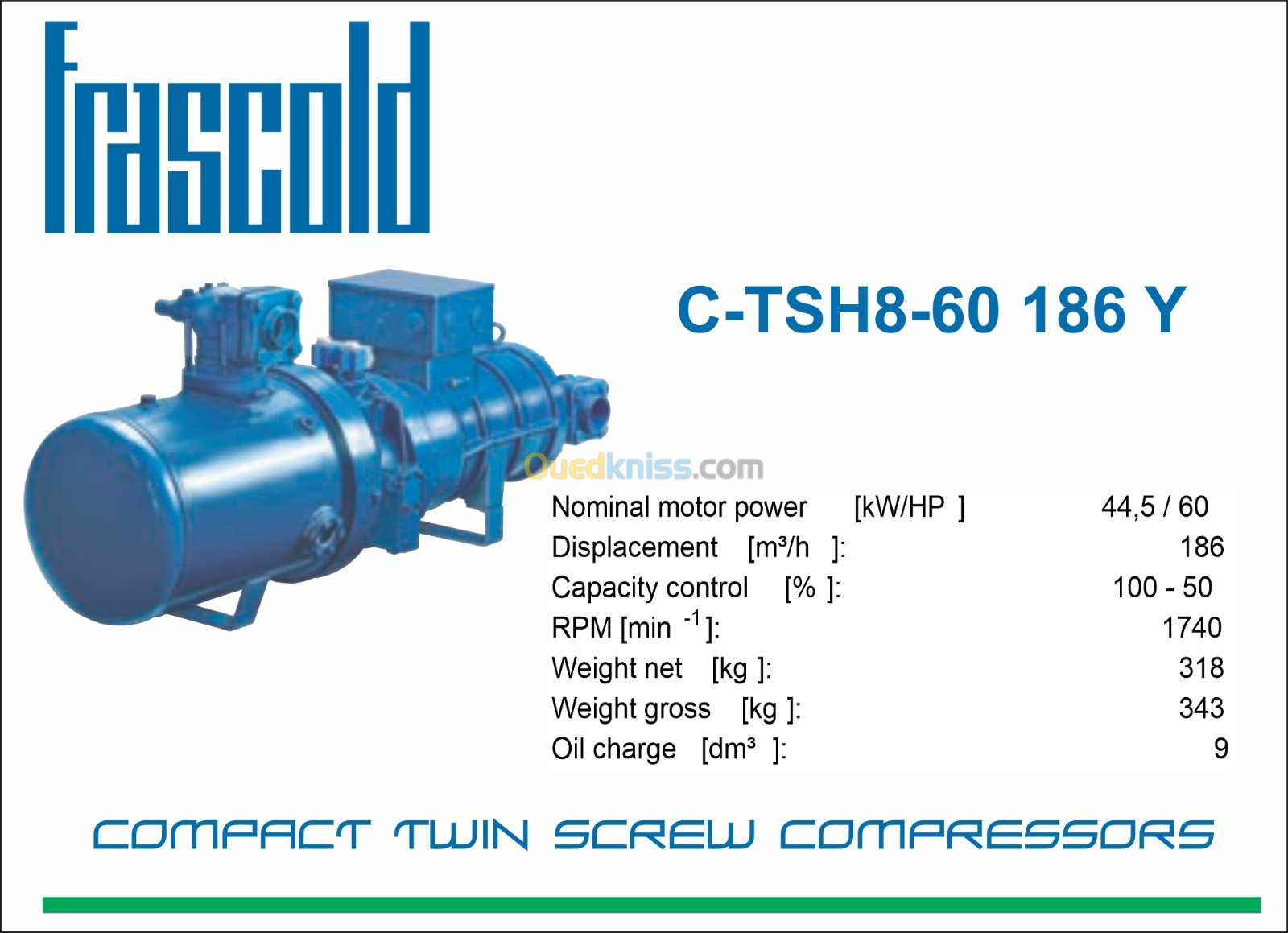 Compresseur à vis Frascold C-TSH8-60-186 Y