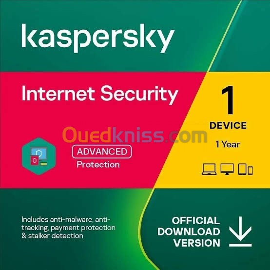 Kaspersky Internet Security 1 Poste 1 an Windows