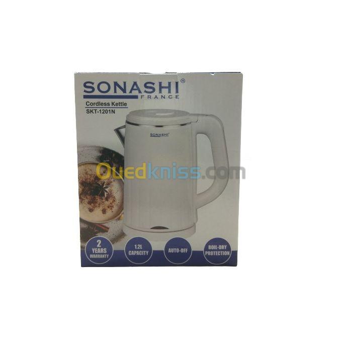 Bouilloire Electrique Sans Fil en Inox 1.2L 1620W