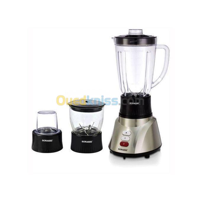 Blender 3En1 400W 220V-240V Avec Bol Hachoir Et Bol Broyeur 1.6L - Sonashi