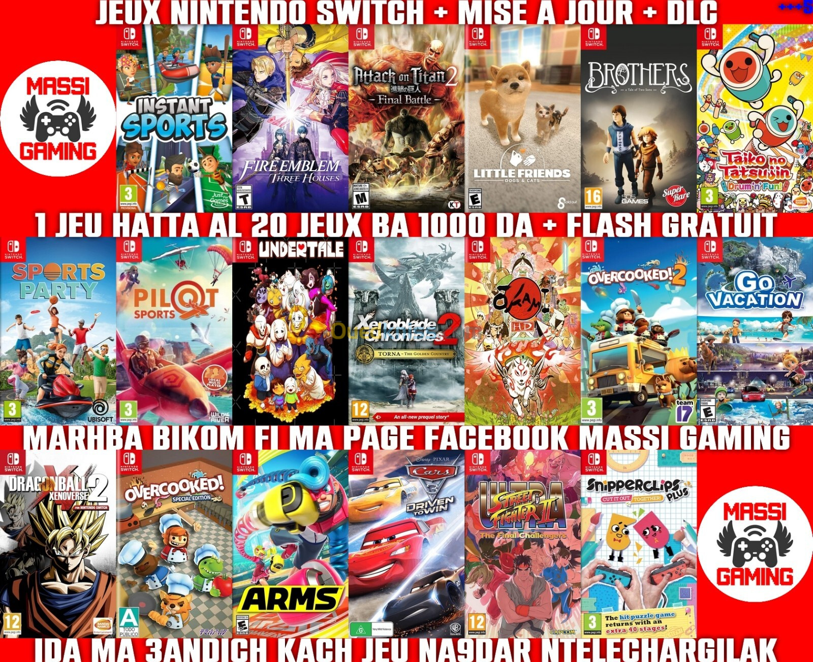 INSTALLATION JEUX NINTENDO SWITCH FLASHÉE / PUCÉE (+ FLASH GRATUIT + DLC) **