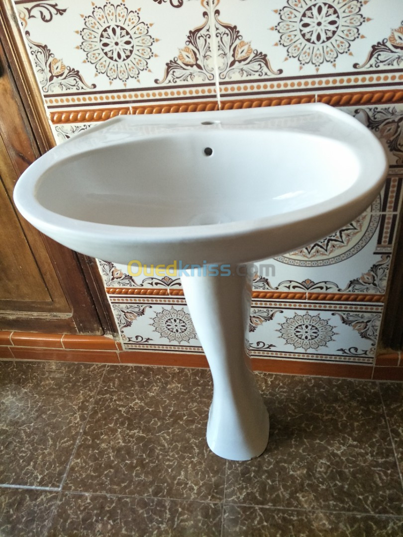 Lavabo salle de bain avec pied