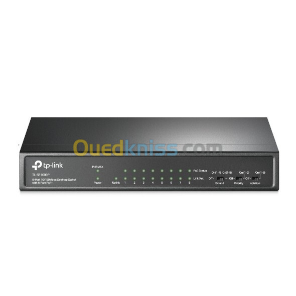 SWITCH TPLINK SF1009P 9P 10/100M 8P POE+