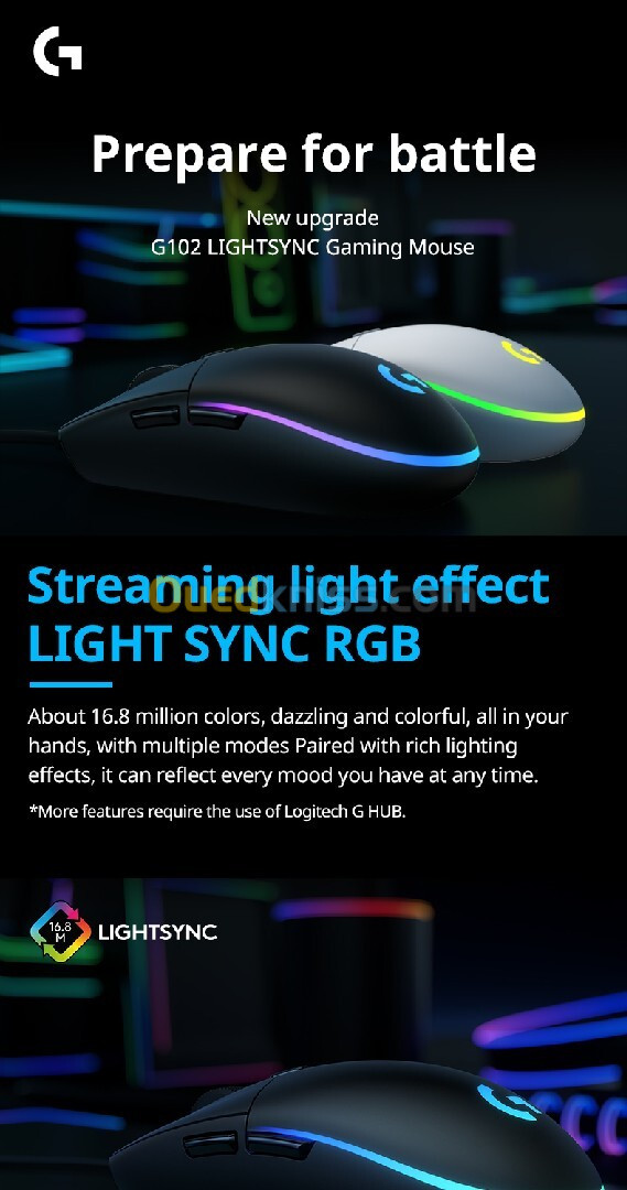 Logitech G102 lightsync Original Neuf sous emballage 