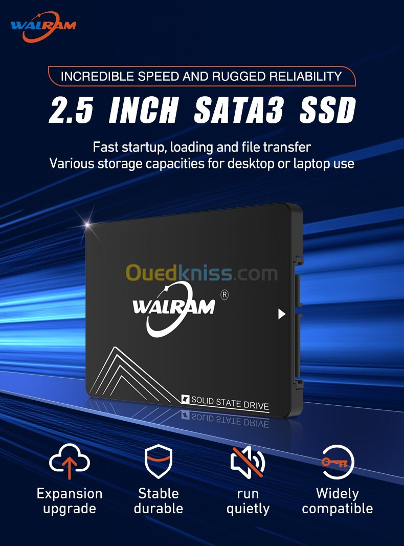 Ssd walram 256gb sata 3 2.5 neuf sous emballage 