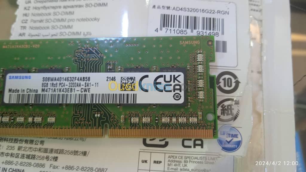 Vente ram 8G 