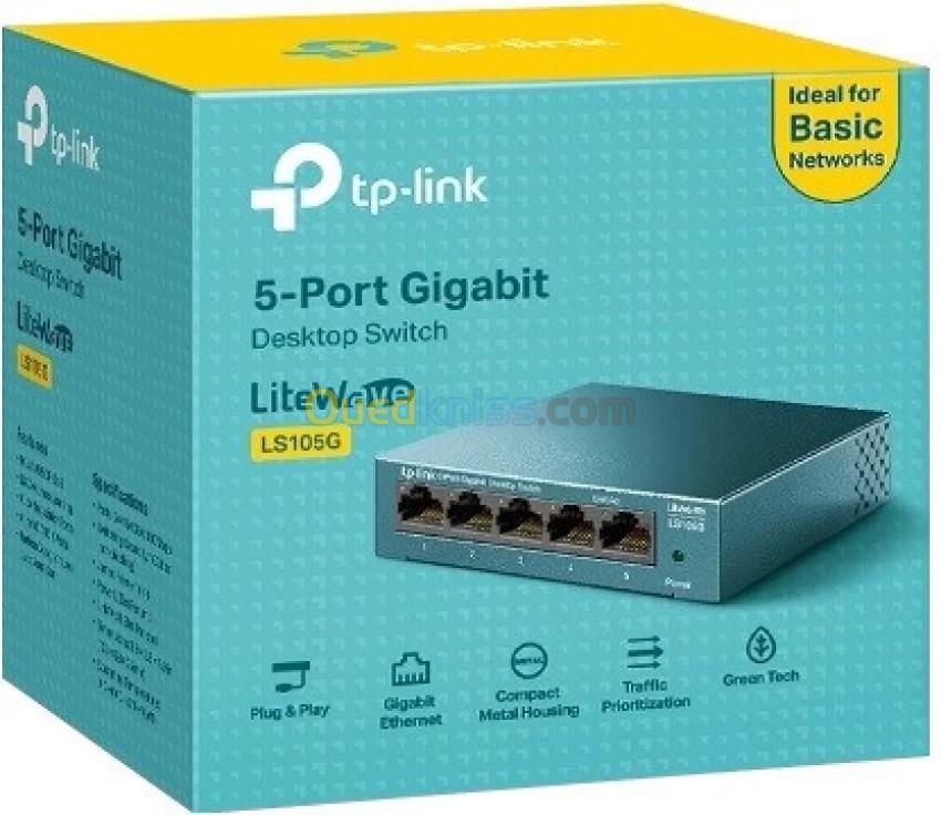 TP-LINK LS105G Switch 5 Ports Gigabit 10/100/1000 Mbps