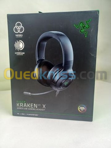 Razer Kraken V3 X - Casque Gaming - Filaire - Circum-Aural Fermé - Son Surround 7.1 Micro Flexible