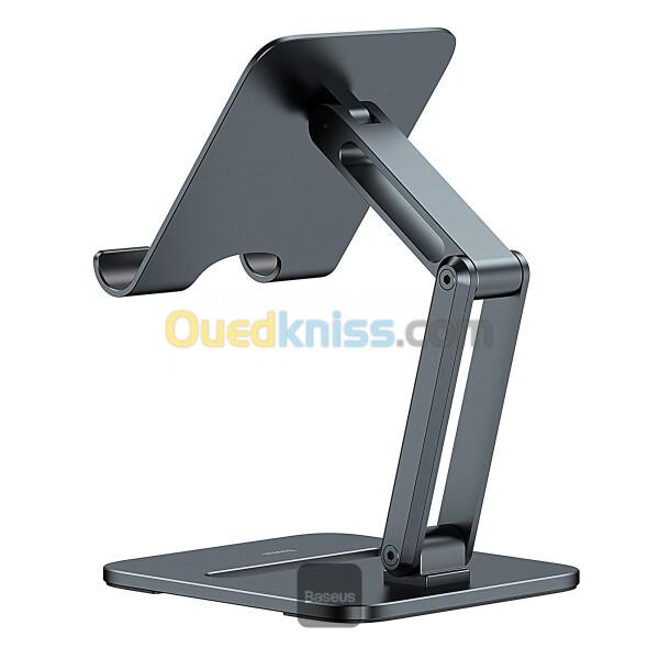 BASEUS DESKTOP BIAXIAL FOLDABLE METAL STAND - POUR TABLETTE - ALLIAGE ALUMINIUM - GRIS SIDÉRAL