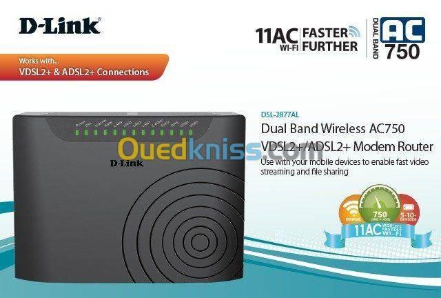 D-Link Modem Dual Band AC750 DSL-2877A