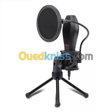 REDRAGON QUASAR 2 GM200-1 - MICROPHONE USB - HAUTE QUALITÉ - 50 HZ-16 KHZ - 1,5M - PORTABLE -NOIR