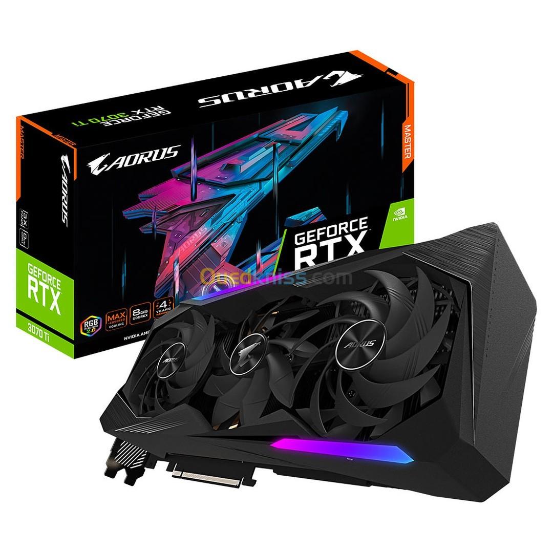 Gigabyte AORUS GeForce RTX 3070 Ti MASTER 8G - LHR - GDDR6X - Tri HDMI/Tri DisplayPort - PCI Express