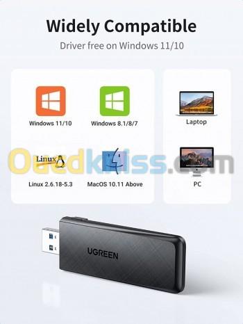 UGREEN AC1300 USB WiFi Adapter 5G 2.4G Dual Band USB 3.0