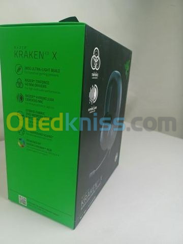 Razer Kraken V3 X - Casque Gaming - Filaire - Circum-Aural Fermé - Son Surround 7.1 Micro Flexible